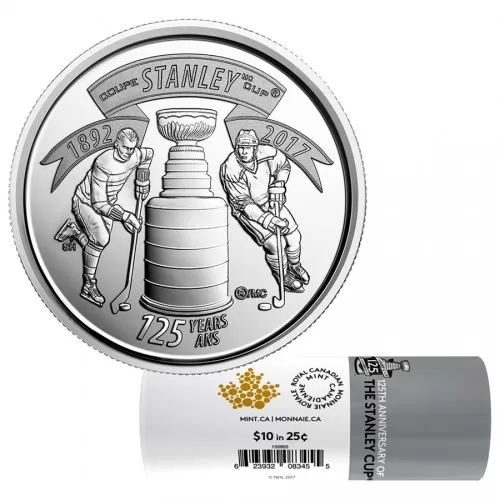 2017 (1892-) Canadian 25-Cent The Stanley Cup® 125th Anniv Quarter Special Wrap Coin Roll