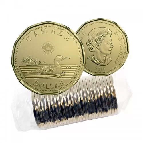 2018 Canadian $1 Common Loon Dollar Original Coin Roll 