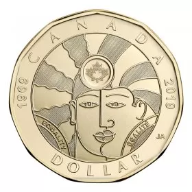 2019 (1969-) Canadian $1 Equality 50th Anniv Loonie Dollar Coin (Brilliant Uncirculated)