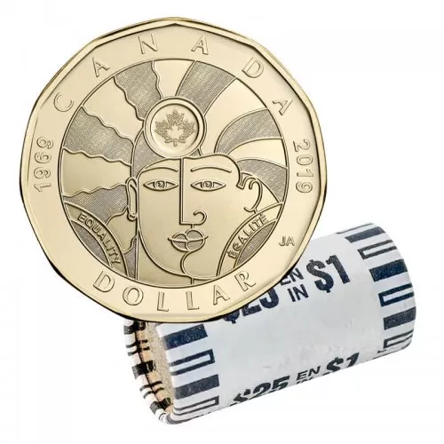 2019 (1969-) Canadian $1 Equality 50th Anniv Loonie Dollar Original Coin Roll
