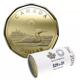 2019 Canadian $1 Common Loon Dollar First Strikes Special Wrap Coin Roll