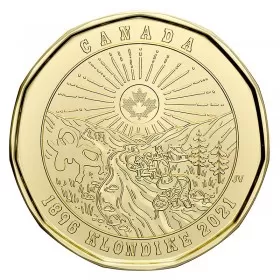 2021 (1896-) Canadian $1 Klondike Gold Rush 125th Anniv Uncoloured Loonie Coin