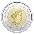 2021 (1921-) Canadian $2 Discovery of Insulin 100th Anniv Coloured Toonie Coin (Brilliant Uncirculated)