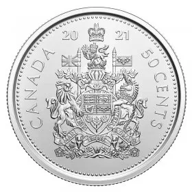 2021 Canadian 50-Cent Coat of Arms Half Dollar Circulation Coin (Brilliant Uncirculated)