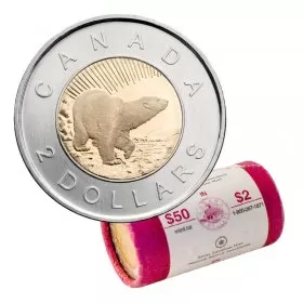 2006 (1996-) Canadian $2 Churchill Polar Bear 10th Anniv Toonie Original Mint Coin Roll