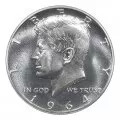 1964 US 50-Cent Kennedy Half Dollar 90% Silver Original Coin Roll 