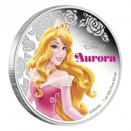2015 Niue $2 Disney Princess: Aurora - 1 oz Fine Silver Coin