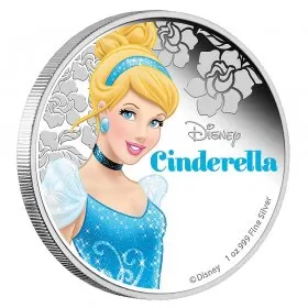 2015 Niue $2 Disney Princess: Cinderella - 1 oz Fine Silver Coin