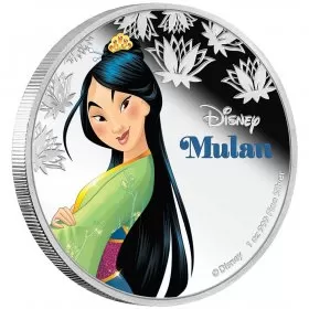 2016 Niue $2 Disney Princess: Mulan - 1 oz Fine Silver Coin
