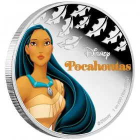2016 Niue $2 Disney Princess: Pocahontas - 1 oz Fine Silver Coin