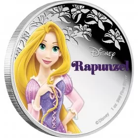 2016 Niue $2 Disney Princess: Rapunzel - 1 oz Fine Silver Coin