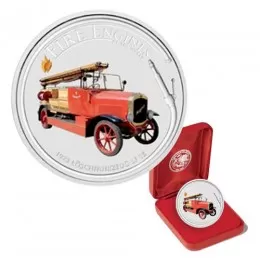 2006 Cook Islands $1 Fire Engines of the World: 1923 Löschfahrzeug LF-15 1 oz Fine Silver Dollar Coin 2006 Cook Islands $1 Fire Engines of the World: 1923 Löschfahrzeug LF-15 1 oz Fine Silver Dollar Coin