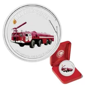 2006 Cook Islands $1 Fire Engines of the World: AA-60 Airfield 1 oz Fine Silver Dollar Coin