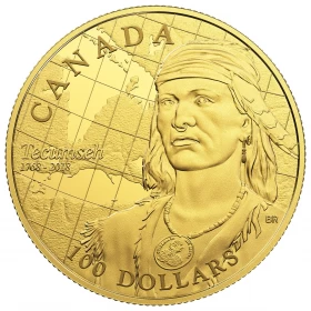 2018 Canadian $100 250th Anniversary of the Birth of Tecumseh - 14-karat Gold Coin
