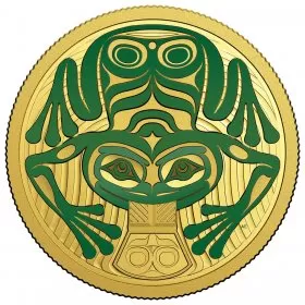 2018 Canadian $100 Frog Reveals a Gift - 14-karat Gold Coin