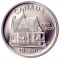 2000 (1900-) Canadian 10-Cent Desjardins Birth of Credit Unions in North America 100th Anniv Proof Silver Coin