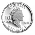 2001 Canada 10-Cent Year of Volunteers/Marching Mothers Proof Sterling Silver Coin 