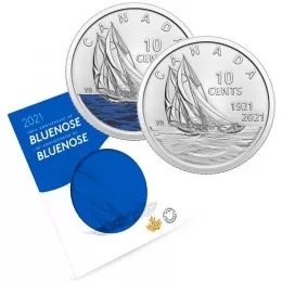 2021 (1921-) Canadian 7-Coin Bluenose Schooner 100th Anniv Commemorative Collector Keepsake Set