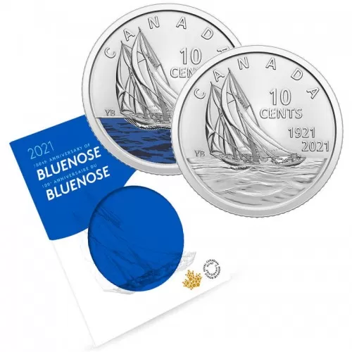2021 (1921-) Canadian 7-Coin Bluenose Schooner 100th Anniv Commemorative Collector Keepsake Set