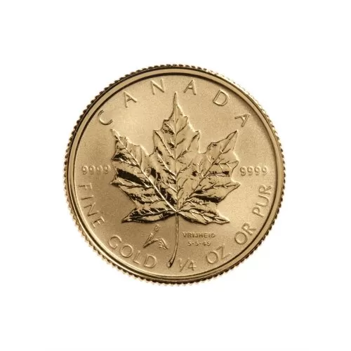 2005 Canada 1/4 oz Pure Gold $10 Coin Maple Leaf - Liberation Privy Mark