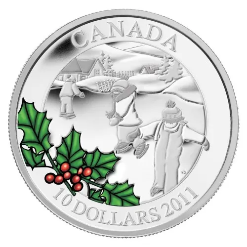 2011 Canadian $10 Little Skaters 1/2 oz Fine Silver Coin