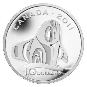 2011 Canadian $10 Legendary Nature: Orca Whale Proof Fine Silver Coin