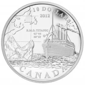 2012 Canadian RMS Titanic 100th Anniversary Proof Fine Silver $10 Coin