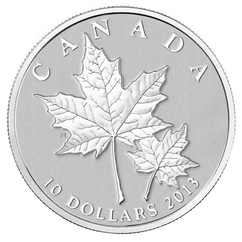 2013 Canadian $10 Maple Leaf - 1/2 oz Fine Silver Coin