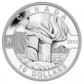 2013 Canadian $10 O Canada Series: Inukshuk - 1/2 oz Fine Silver Coin