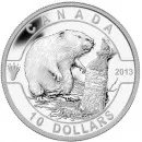 2013 Canadian $10 O Canada Series: The Beaver - 1/2 oz Fine Silver Coin - No COA