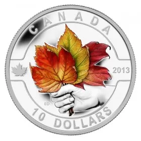 2013 Canadian $10 O Canada Series: Maple Leaf - 1/2 oz Fine Silver Coin - Tarnishing