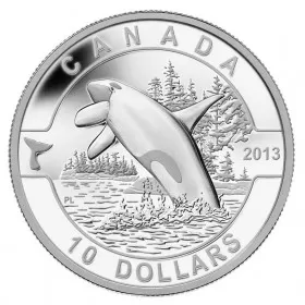 2013 Canadian $10 O Canada Series: Orca - 1/2 oz Fine Silver Coin - No COA