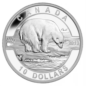 2013 Canadian $10 O Canada Series: The Polar Bear - 1/2 oz Fine Silver Coin - No COA 2013 Canadian $10 O Canada Series: The Polar Bear - 1/2 oz Fine Silver Coin - No COA