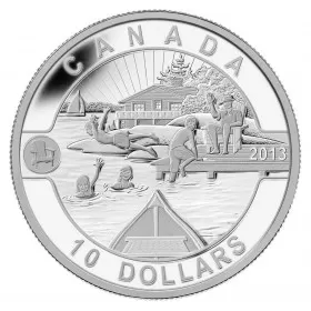 2013 Canadian $10 O Canada Series: Canadian Summer Fun - 1/2 oz Fine Silver Coin