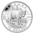 2013 Canadian $10 O Canada Series: The Wolf - 1/2 oz Fine Silver Coin - No COA