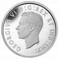 2014 (1944-) Canadian $10 D-Day 70th Anniversary 1/2 oz Fine Silver Coin - Lightly Tarnished