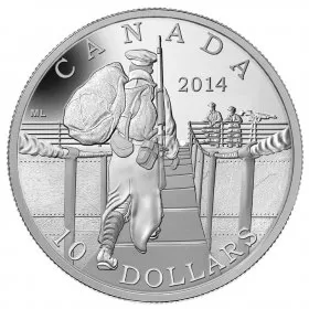 2014 Canadian $10 The Mobilisation of our Nation - 1/2 oz Fine Silver Coin