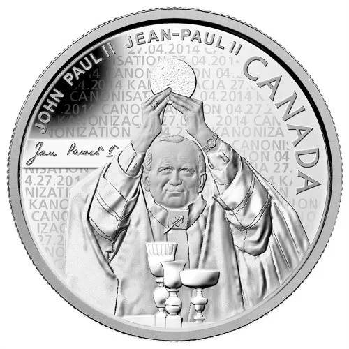 2014 Canadian $10 Pope John Paul II - Fine Silver Coin