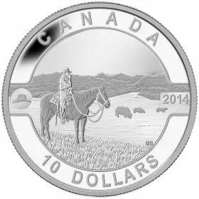 2014 Canadian $10 O Canada Series: The Canadian Cowboy - 1/2 oz Fine Silver Coin