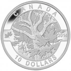 2014 Canadian $10 O Canada Series: Down by the Old Maple Tree - 1/2 oz Fine Silver Coin - Coin & COA only, Missing Box