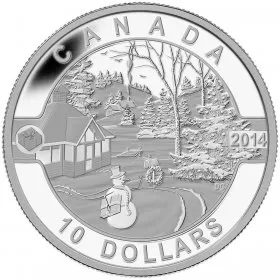 2014 Canadian $10 O Canada Series: Canadian Holiday Scene - 1/2 oz Fine Silver Coin
