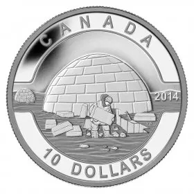 2014 Canadian $10 O Canada Series: The Igloo - 1/2 oz Fine Silver Coin