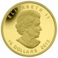 2015 Canadian $10 Polar Bear and Cub - 1/4 oz Pure Gold Coin