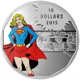 2015 Canadian $10 DC Comics™ Originals: Strength - 1/2 oz Fine Silver Coloured Coin
