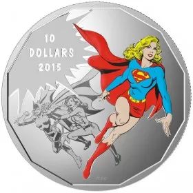2015 Canadian $10 DC Comics™ Originals: Unity - 1/2 oz Fine Silver Coloured Coin