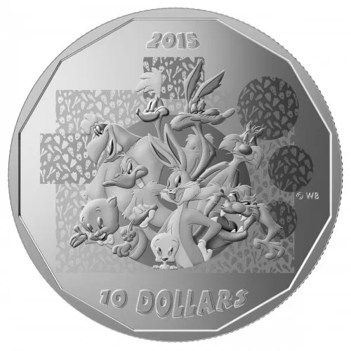 2015 Canadian $10 Looney Tunes™: "That's All Folks" - 1/2 oz Fine Silver Coin