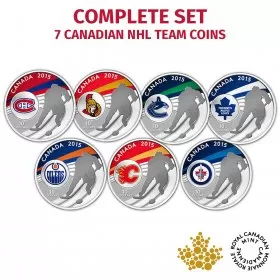 2015 Canadian $10 NHL Teams - Fine Silver 7-Coin Set