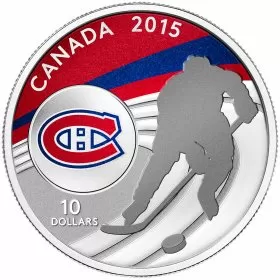 2015 Canadian $10 Canadian Hockey: Montreal Canadiens - 1/2 oz Fine Silver Coin