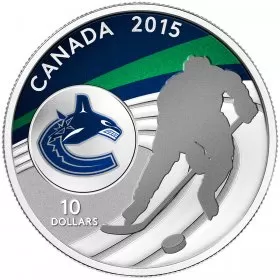 2015 Canadian $10 Canadian Hockey: Vancouver Canucks - 1/2 oz Fine Silver Coin