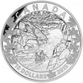 2015 Canadian $10 Canoe Across Canada: Exquisite Ending - 1/2 oz Fine Silver Coin - Coin In Capsule - COA Only
